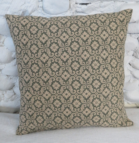 Cushion cover floral - cushion, beige
