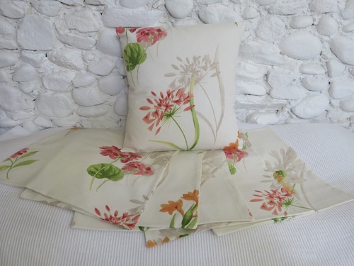 Cushion cover flower - cushion, cream