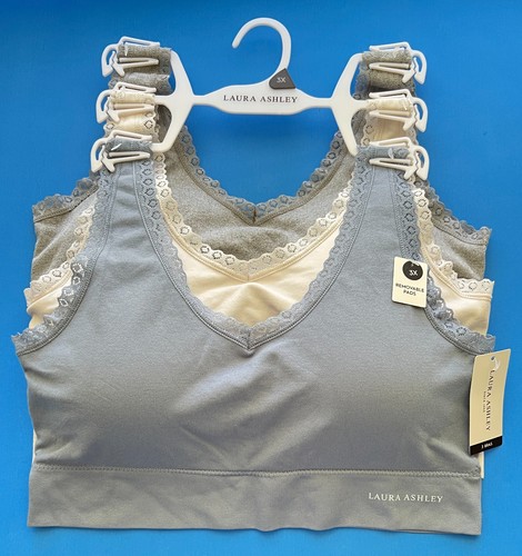 Laura ashley 3pk bras plus - bras, 2x
